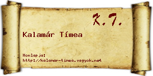 Kalamár Tímea névjegykártya